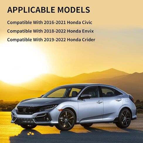 استبدال مرآة جانبية للركاب لسيارة Honda Civic 2016-2021، و2018-2022 Honda Envix، و2019-2022 Honda Crider Mirrors Glass - زجاج مرآة محدب، مرآة الرؤية الخلفية على الجانب الأيمن مع تسخين كهربائي in Saudi Arabia