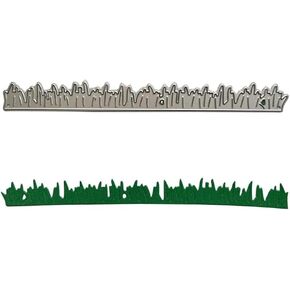 Green Grass Cutting Dies, DIY Scrapbooking Artist Metal Cutting Dies Stencils for DIY Scrapbooking Craft Paper Photo Cards Decorative, Die-Cutting and Embossing (152 * 18MM)