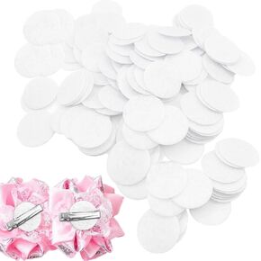 250 PCS White Round Felt Circles, 25mm Pre-Cut Craft Fabric Felt Pads for Handcraft DIY Projects & Crafts Sewing Finishing