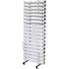 Blueprint Storage Rack -18 Level, Heavy Duty Metal Blueprint Display Rack for Rolls of Drawings, Artwork or Maps Stack Vertically, Suitable for Engineering, Construction, Architecture in Saudi Arabia