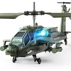 SYMA RC Helicopter, 2.4GHz Remote Control Helicopter with LED Lights & Altitude Hold, Army Helicopter Toy Ideal Gift for Kids Beginners