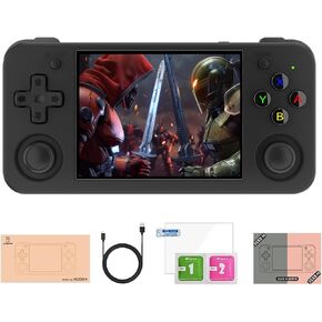 RG35XX H, Retro Handheld Gaming Console, Support HDMI TV Out, 5G WiFi Bluetooth 4.2, Dual Sticks, 3.5-Inch IPS Horizontal Screen, Make Retro Game Experience Better (64G Transparent Black)