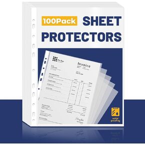 100 Pcs A4 Clear Document Folder Waterproof Case Transparent Document Bag Paper Holder File Folder Clear Plastic Folder