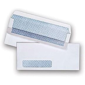 Staples 511290 Self Seal Security Tinted #10 Envelope 4 1/8-Inch X 9 1/2-Inch White 500/Bx