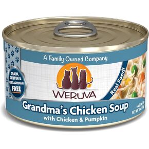 Weruva Classic Cat Food, Grandma’s Chicken Soup with Chicken Breast & Pumpkin in Gravy, 3oz Can (Pack of 24)