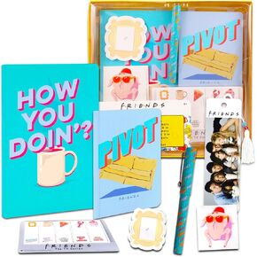Screen Legends Friends TV Show Journal Set - Friends Gift Bundle with Journal, Memo Pad, Friends Bookmarks, Pen, Sticker, and More | Friends TV Show Office Supplies