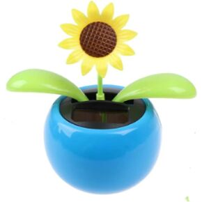 Solar Dancing Sun Flower Automotive Ornament Solar Powered Dancing Sun Flower in Colorful Pots Swinging Animated Bobblehead Dancer Window Sun Catcher Car Dashboard Office Desk Decor