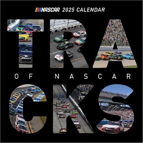 TF PUBLISHING 2025 Nascar Tracks Wall Calendar - Large Grids for Appointments and Scheduling - Vertical Monthly Wall Calendar 2025 - Home and Office Organization - Premium Gloss Paper - 12"x12"