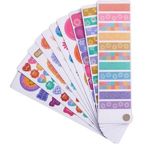 Erin Condren SmileyWorld Sticker Book Fan, Decorate, Flag, and Plan in Style with This Colorful Set of Stickers, 24 Sheets, 12 Unique Sticker Sheet Designs, 2 Per Design, 128 Total Stickers