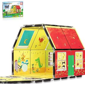 PicassoTiles Magnetic Cube Puzzle 7-in-1 Dinosaur Theme Pattern Magnet Mix Match Building Cubes Toy Set Kids Ages 3 & Up Preschool Children Promote Problem Solving Skills PMC10