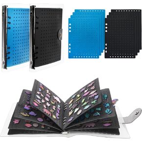2 Pack Pin Display Book, 16 Pages Pin Books for Collectors, Portable Travel Brooch Pin Carrying Book Collection Storage Organizer Case (Pins Not Included)