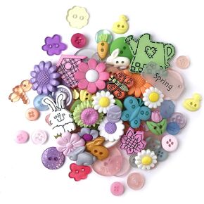 Buttons Galore and More Collection Round Novelty Buttons & Embellishments Based on Variety of Themes, Holidays and Seasons for DIY Crafts, Scrapbooking, Sewing, Cardmaking and other Projects – 50 Pcs