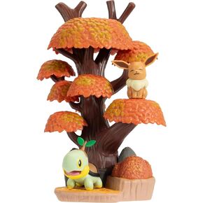 Pokemon Autumn Forest Environment - 6-Inch Multi-Level Display Set with Two 2-inch Battle Figures