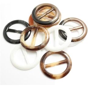 6 Pcs Round Plastic Scarf Clip Ring Scarf Slides T Shirt Clips for Twilly Neckerchief Easy to Use Fashion Scarves,Scarves and Wraps Decoration（Random Color）