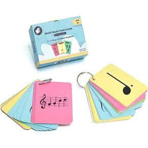 US 2.0 MUSO Music Flash Cards for Beginner Music Students, Improve Sightreading & Musical Terminalogy for Piano Kids & Adults (US/Solfège) (US 2.0), Medium