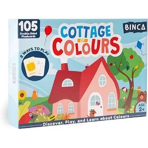 Flash Cards for Toddlers – Cottage of Colours, Educational Game with a Color Wheel Spinner, Explore Fruits, Vegetables, Bugs, Preschool Learning & Montessori Toys, Gifts for Kids 2,3,4 Years