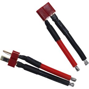 T Plug Female and Male Deans Connectors with 12awg Silicone Wire for Rc Lipo Battery Connector Drone car (1 Pair Female&Male)