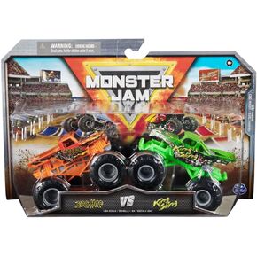Monster Jam 2024 Series 30 1:64 Diecast Monster Truck 2-Pack, Bog Hog vs King Sling