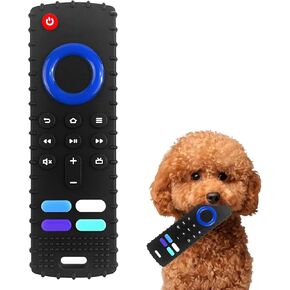Puppy Toys for Teething, Remote Control Teether for Small Dogs,Puppy Teething Toy for Boredom & Stimulation,BPA-Free (Black)