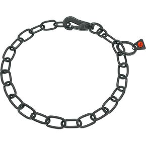 Herm Sprenger Black Stainless Steel Adjustable Fur Saver Dog Chain Collar Medium Link Professional Training Collar with Quick Release Snap Hook for Medium Large Dogs Made in Germany (24in (60cm))