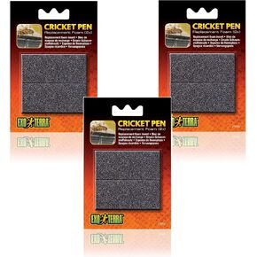 (3 Pack) Exo Terra Replacement Sponges Cricket Pen, 2 Sponges each