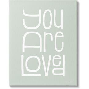 Stupell Industries You Are Loved Casual Phrase Canvas Wall Art, Design by Susan Ball