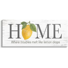 Stupell Industries Where Troubles Melt Lemon Drops Sign Canvas Wall Art, Design by Annie LaPoint
