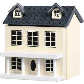 Ipetboom Villa Small House Decorative Model House Miniature Furniture Tiny House Decor Painted Mini House Model Adorable Mini House Wood Tiny House Micro Landscape Decor Tiny Wooden House