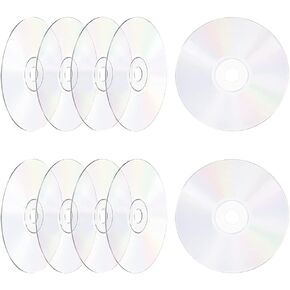 10 Pcs Clear CDs for Crafts Plain CDs for Painting Aesthetic Room Decor CDs for Wall Blank Circle Discs DIY Crafts Ornament for Decoration