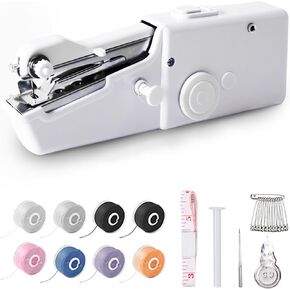 Handheld Sewing Machine, Mini Sewing Machine, Cordless Portable Quick Electric Sewing Machine with Sewing Accessories for Beginners, Suitable for Home Travel DIY Clothes