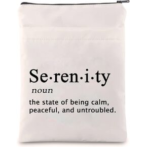 LQRI Serenity Noun Book Sleeve AA NA Gift Addiction Recovery Gift Book Cover 12 Step Gifts AA NA Sobriety Anniversary Gift…