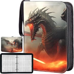 Trading Card Binder, Card Binder Customized PU Leather Material, Top Loader Binder It has a Unique and Elegant Design for Maximum Protection, Toploader Binder, Tcg Binder
