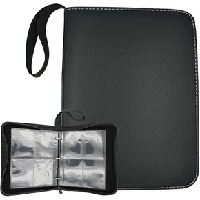 Football Card Binder, 400 Card Sleeves, 4 Pocket Card Binder, Card Collection Binder, Card Storage Organizer Case Compatible with Trading Card and Other Sports Cards