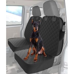 Car Seat Covers, Upgraded Large Waterproof Front Seat Cover for Dog Car Seat Protectors for Pet with Flaps & Storage Pocket Dog Accessories Dog Seat Cover for Trucks SUV Van Universal 2 Pack