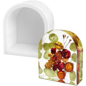 RESINWORLD 6'' Arch Mold, 3'' Deep Silicone Mold, Sturdy Large Molds for Bouquet Preservation, Shiny Resin Molds for Home Wedding Decor