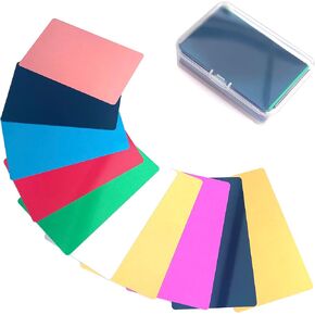 RXBC2011 100 Blank Metal Business Cards Laser Engraving Aluminum Multicolor