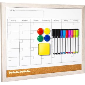 Dry Erase Calendar for Wall, 17"x13" White Board Wall Calendar Dry Erase Calendar Board - for Home Office, Teachers, Students, and Back-to-School Gift