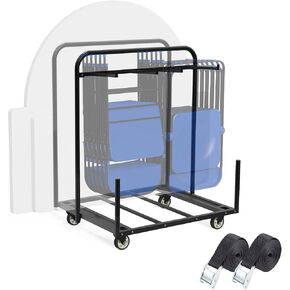 Folding Table And Chair Cart, Folding Round Table Dolly With 4In Swivel Caster And 400LBS Weight Capacity Table Storage Cart To Move Folding Round Table and Chair Simultaneously Space And Space Saving