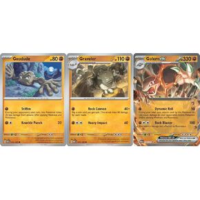 Golem ex 076/165 - Pokemon 151 - Double Rare - Evolution 3 Card Set - Graveler Geodude