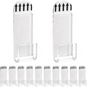 Mabor 12 Pcs Vinyl Record Wall Mount, Vinyl Record Display Shelf, Adhesive 4 Sets Wall Vinyl Holder, Clear Acrylic Music Album Cover Holder Wall Display Accessories for Office Home