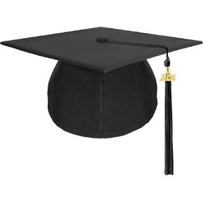 Graduation Cap with 2025 Tassel, Topper for High School Bachelor Master Unisex Matte Adult Grad Cap Decorations Kit