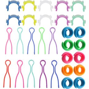 Bobbin Clamps Holders Thread Buddies DGZZI 30PCS Bobbin Holder Clips Color Thread Clips Holder Silicone Spool Huggers Thread Holders for Embroidery Quilting Sewing Accessory Thread Spool Organizing