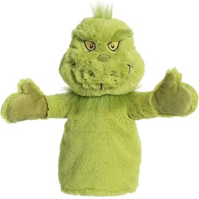 Aurora® Whimsical Dr. Seuss™ Grinch Hand Puppet Stuffed Animal - Magical Storytelling - Officially Licensed - Green 10 Inches