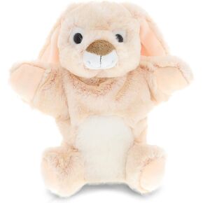 DolliBu Rabbit Plush Hand Puppet For Kids - Soft Plush Stuffed Animal Hand Puppet Toy for Puppet Show Games & Puppet Theaters for Kids Adult's Cute Puppets Educational Toy to Teach Children & Toddlers
