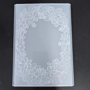 NZJ 3D Texured Flower Frame Background Plastic Embossing Folders for Card Making Scrapbooking and Other Paper Crafts