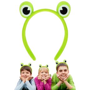 YARIEW Frog Headband, Green, Elastic, for Women Girls, 1 Pack