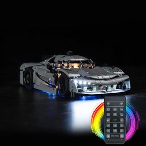 Light Compatible with Lego 42173 Koenigsegg Jesko Absolut Grey Hypercar - No Models Only Light, Creative Lighting Set Accessories Compatible with Lego 42173 Set (RC Version)