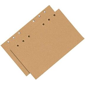 AKOAK Refill Blank Paper Inserts 160 Sheets for 6-Holes A6 Refillable Journals Notebooks Diaries