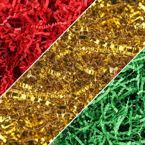6 Colors/4.3oz Easter Grass Shredded Paper Filler Raffia Paper Filler for Easter Gift Wrapping Basket Filling Birthdays Weddings Party Supply