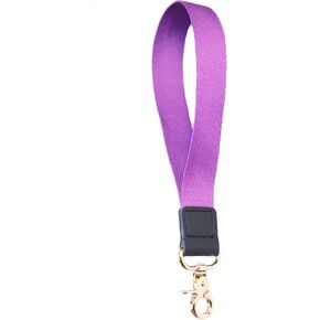 Purple Solid Purple Color Wrist Lanyard Key Chain, Cute Wristlet Strap Keychain Holder for Women Men Car Keys ID Badges Card Wallet Phone